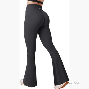 High Waist Flare Leggings Tummy Control Workout Yoga Pants 32" Inseam